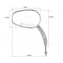 LUSTERKA CHROM CHROM METAL HARLEY DAVIDSON HD 8MM