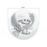 ORNAMENT EMBLEMAT NAKLEJKA OZDOBA CHROM METAL ORZEŁEK ŚREDNICA 87MM CHOPPER DRAG CRUISER KLASYK