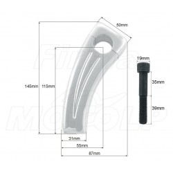 MOCOWANIA UCHWYTY RISERY KIEROWNICY 25,4MM CHROM