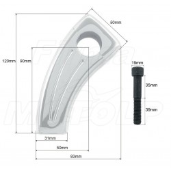 MOCOWANIA UCHWYTY RISERY KIEROWNICY 22MM CHROM
