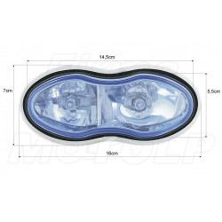 REFLEKTOR LIGHTBAR LAMPA PRZÓD PODWÓJNA CHROM HOMOLOGACJA E11