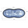 REFLEKTOR LIGHTBAR LAMPA PRZÓD PODWÓJNA CHROM HOMOLOGACJA E11