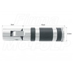 METALOWE CHROMOWANE PODNÓŻKI KIEROWCY / PASAŻERA CHOPPER DRAG CRUISER KLASYK