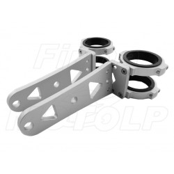 SREBRNE UCHWYTY REFLEKTORA PRZEDNIEJ LAMPY NA LAGI 49-54 MM OBRABIANE CNC