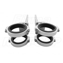 SREBRNE UCHWYTY REFLEKTORA PRZEDNIEJ LAMPY NA LAGI 49-54 MM OBRABIANE CNC