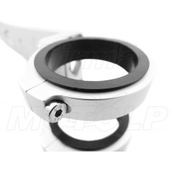 SREBRNE UCHWYTY REFLEKTORA PRZEDNIEJ LAMPY NA LAGI 49-54 MM OBRABIANE CNC