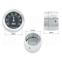 TERMOMETR Z CZARNĄ TARCZĄ NA PÓŁKĘ ŚRUBĘ 31MM YAMAHA