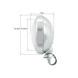 REFLEKTORY LIGHTBARY LAMPY PRZÓD 4,5 CALA CHROM METAL HOMOLOGACJA E13 - HR