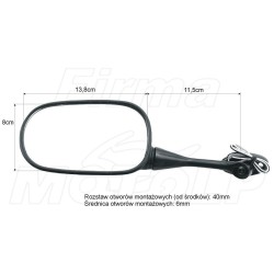 LUSTERKA Z KIERUNKOWSKAZAMI HONDA CBR 600 1000 RR rok produkcji od 2003 HOMOLOGACJA E4