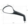 LUSTERKA CZARNE Z SZARYM M8 8MM P/L GWINT YAMAHA AEROX HOMOLOGACJA E11