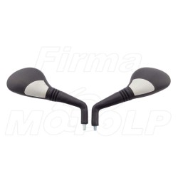 LUSTERKA CZARNE Z SZARYM M8 8MM P/L GWINT YAMAHA AEROX HOMOLOGACJA E11