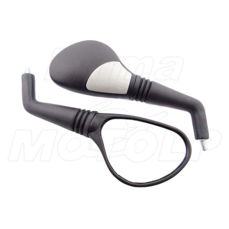 LUSTERKA CZARNE Z SZARYM M8 8MM P/L GWINT YAMAHA AEROX HOMOLOGACJA E11