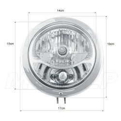 REFLEKTOR LIGHTBAR LAMPA PRZÓD CHROM CUSTOM DRAG CHOPPER KLASYK