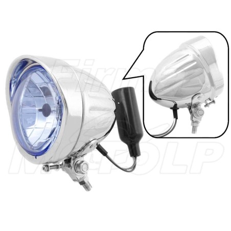 REFLEKTOR LIGHTBAR LAMPA PRZÓD 4,5 CALA CHROM METAL H4