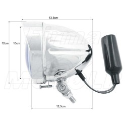 REFLEKTORY LIGHTBARY LAMPY PRZÓD 4,5 CALA CHROM METAL H4