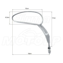 LUSTRA LUSTERKA CHROMOWANE METALOWE - HARLEY DAVIDSON HD H-D