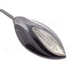 LUSTRA LUSTERKA Z KIERUNKAMI LED CARBON M10 10MM HOMOLOGACJA E9