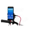 METALOWY UCHWYT NA TELEFON SMARTFON Z ŁADOWARKĄ USB QC NA KIEROWNICĘ LUB ŚRUBĘ