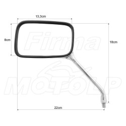 LUSTRA LUSTERKA CHROM METAL M10 10MM CHOPPER DRAG CRUISER KLASYK HOMOLOGACJA E9