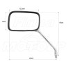 LUSTRA LUSTERKA CHROM METAL M10 10MM CHOPPER DRAG CRUISER KLASYK HOMOLOGACJA E9