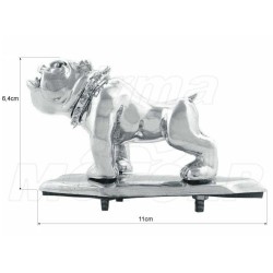 ORNAMENT NA BŁOTNIK METAL CHROM BULDOG PIES BULLDOG - CHOPPER DRAG CRUISER KLASYK