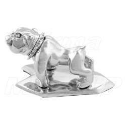 ORNAMENT NA BŁOTNIK METAL CHROM BULDOG PIES BULLDOG - CHOPPER DRAG CRUISER KLASYK