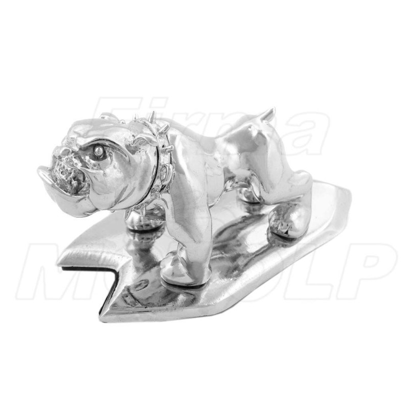ORNAMENT NA BŁOTNIK METAL CHROM BULDOG PIES BULLDOG - CHOPPER DRAG CRUISER KLASYK