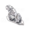 ORNAMENT NA BŁOTNIK METAL CHROM BULDOG PIES BULLDOG - CHOPPER DRAG CRUISER KLASYK
