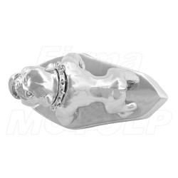 ORNAMENT NA BŁOTNIK METAL CHROM BULDOG PIES BULLDOG - CHOPPER DRAG CRUISER KLASYK
