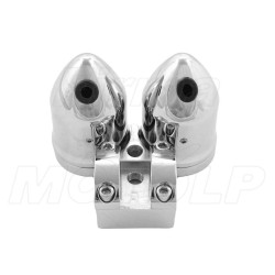 OBUDOWY UCHWYT PRĘDKOŚCIOMIERZA OBROTOMIERZA ZEGARÓW CHROM METAL NA KIEROWICĘ CAL 25,4MM