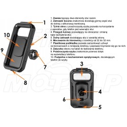 ETUI UCHWYT NA KIEROWNICĘ TELEFON SMARTFON WODOODPORNE