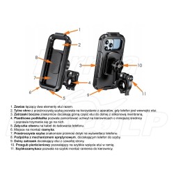 ETUI UCHWYT NA KIEROWNICĘ TELEFON SMARTFON ANTI-SHOCK WODOODPORNE