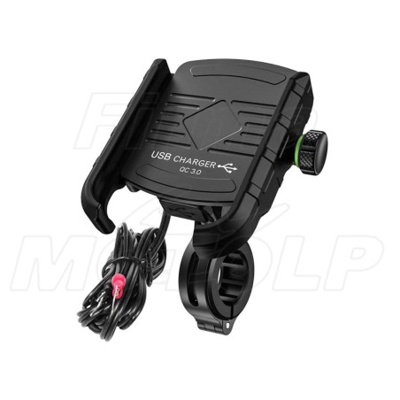 UCHWYT NA KIEROWNICĘ TELEFON SMARTFON Z ŁADOWARKĄ QC 3.0