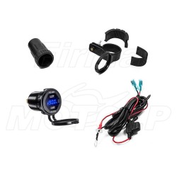 MOTOCYKLOWE GNIAZDO 2X USB TYP-C PD 90W NA KIEROWNICĘ