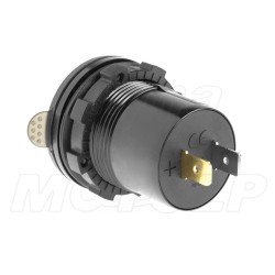 MOTOCYKLOWE GNIAZDO 2X USB QC 3.0 36W + WOLTOMIERZ