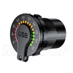 MOTOCYKLOWE GNIAZDO 2X USB QC 3.0 36W + WOLTOMIERZ