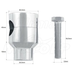 MOCOWANIA UCHWYTY RISERY DO KIEROWNICY 25,4MM CHROM METAL