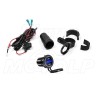 MOTOCYKLOWE GNIAZDO 2X USB Typ-C PD 90W + WOLTOMIERZ NA KIEROWNICĘ