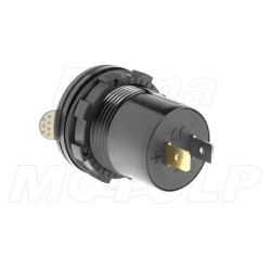 MOTOCYKLOWE GNIAZDO 2X USB QC 3.0 36W + WOLTOMIERZ NA KIEROWNICĘ