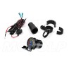 MOTOCYKLOWE GNIAZDO 2X USB QC 3.0 36W + WOLTOMIERZ NA KIEROWNICĘ