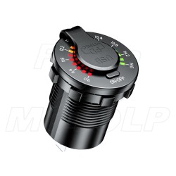 MOTOCYKLOWE GNIAZDO USB Typ-C + QC 3.0 + WOLTOMIERZ NA KIEROWNICĘ