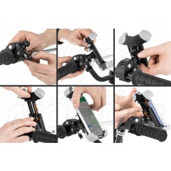 UCHWYT NA KIEROWNICĘ TELEFON SMARTFON - MOTOCYKL SKUTER ROWER