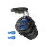 MOTOCYKLOWE GNIAZDO 2X USB QC 3.0 + WOLTOMIERZ