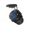 MOTOCYKLOWE GNIAZDO 2X USB QC 3.0 + WOLTOMIERZ