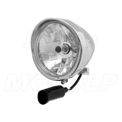 REFLEKTOR LIGHTBAR LAMPA PRZÓD 5,5 CALA CHROM METAL H4 12V 60/55W