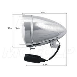 PRZEDNIE REFLEKTORY LIGHTBARY LAMPY PRZÓD 5,5 CALA CHROM METAL H4 12V 60/55W