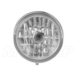 PRZEDNIE REFLEKTORY LIGHTBARY LAMPY PRZÓD 5,5 CALA CHROM METAL H4 12V 60/55W