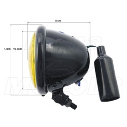 REFLEKTORY LIGHTBARY LAMPY PRZÓD 4,5 CALA CZARNY POŁYSK