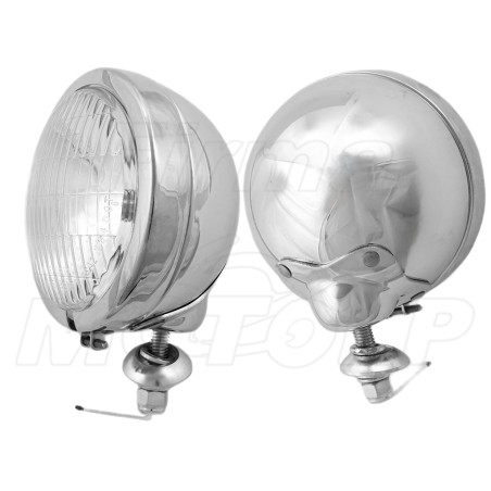 REFLEKTORY LIGHTBARY LAMPY PRZÓD PRZEDNIE 4,5 CALA CHROM METAL