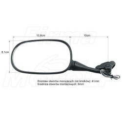 LUSTERKA Z KIERUNKAMI HONDA CBR 600 F4 PC35 954 FIREBLADE SC50 VTR 1000 SC45 HOMOLOGACJA E4